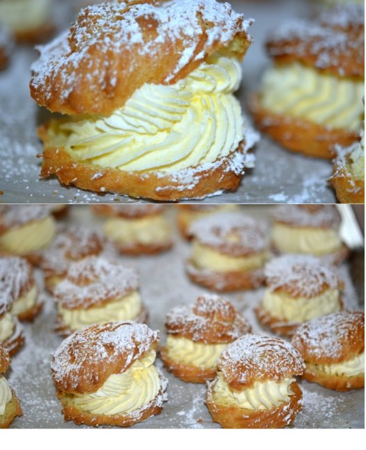 Choux à la Crème avec Ganache au Chocolat